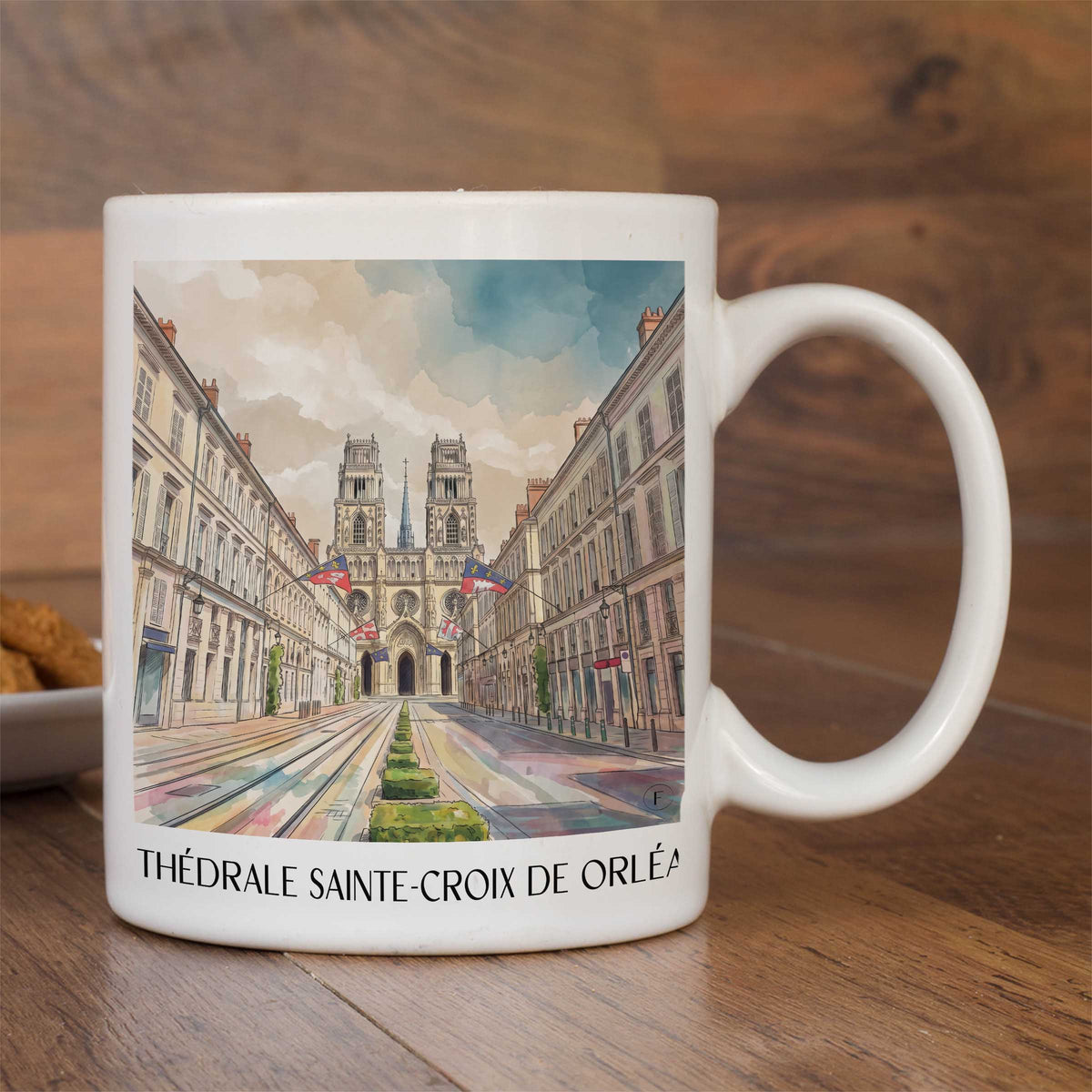 cathédrale-sainte-croix-orléans-frankreich-kaffeebecher-aquarell