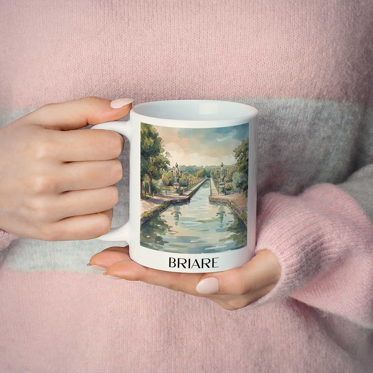 briare-val-de-loire-frankreich-kaffeebecher-aquarell