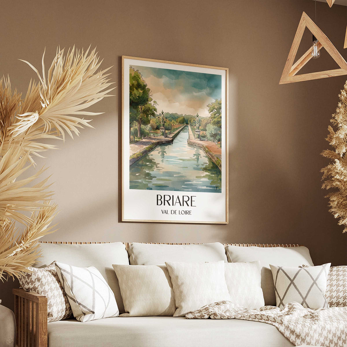 briare-val-de-loire-frankreich-poster-aquarell