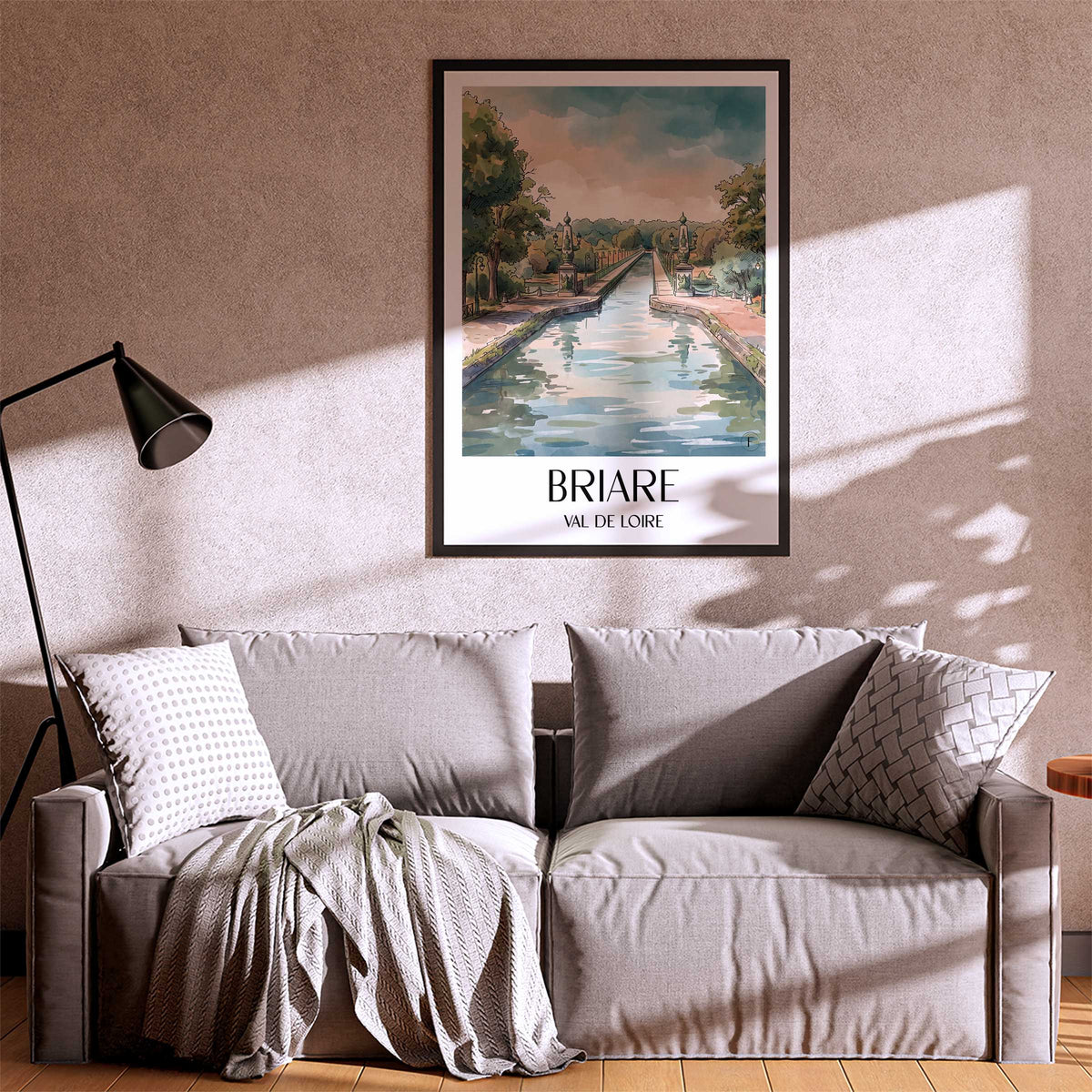 briare-val-de-loire-frankreich-poster-aquarell