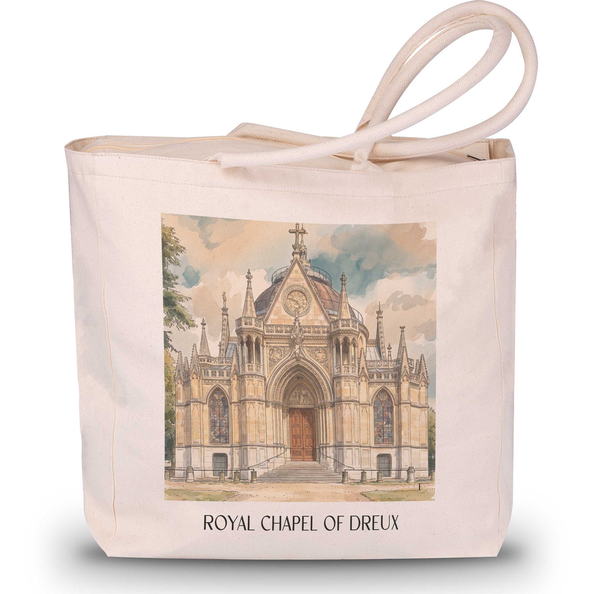 Chapelle Royale Shopping Tasche - Dreux - Frankreich Tote Bag - Einkaufstasche im Aquarell Stil