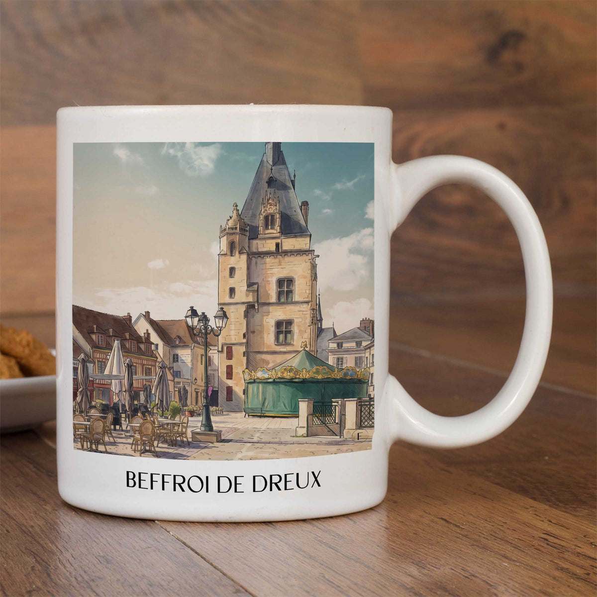 beffroi-de-dreux-eure-et-loir-frankreich-kaffeebecher-aquarell