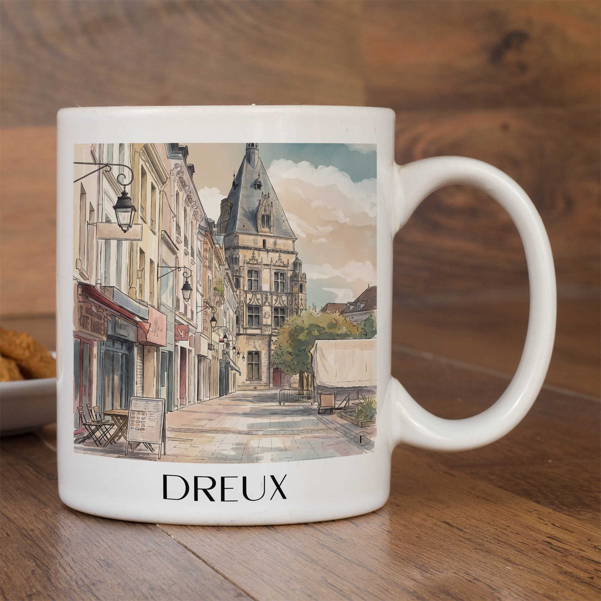 dreux-eure-et-loir-frankreich-kaffeebecher-aquarell