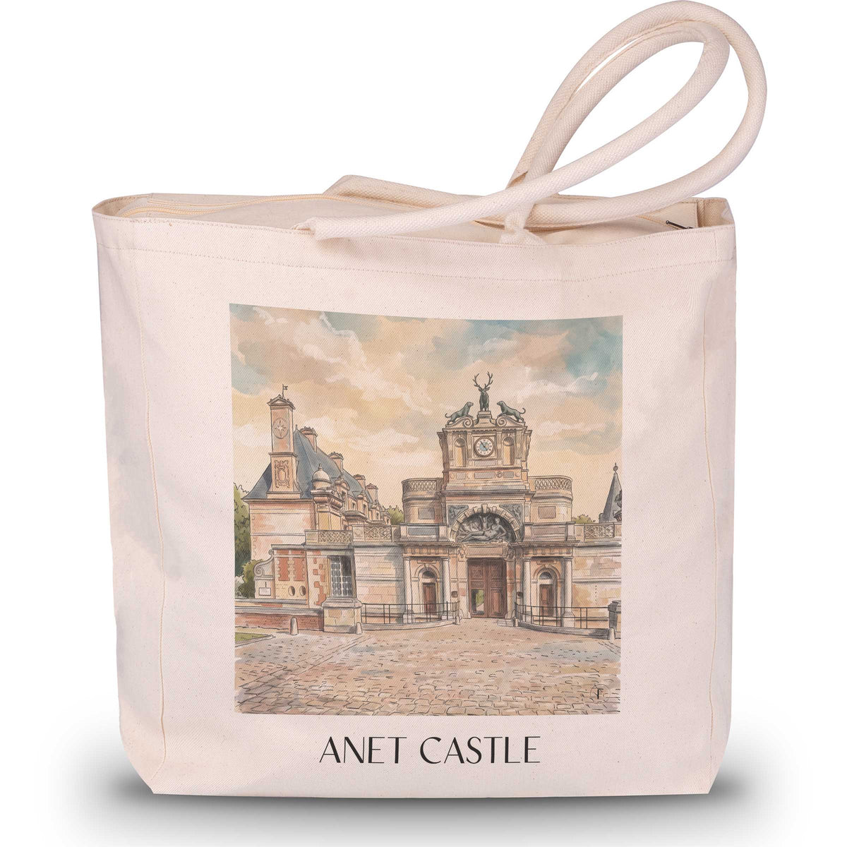 Château d'Anet Shopping Tasche - Eure-et-Loir - Frankreich Tote Bag - Einkaufstasche im Aquarell Stil