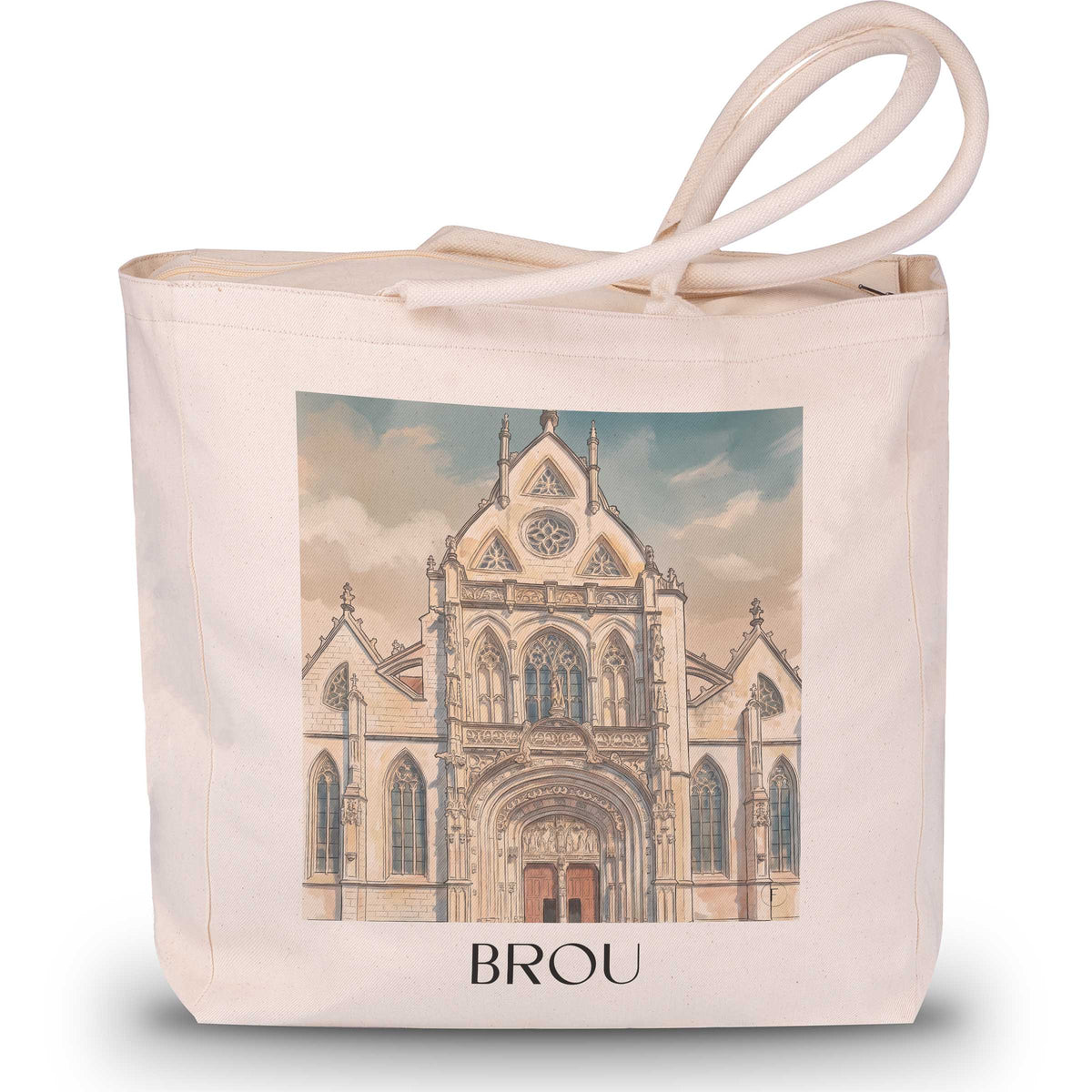 brou-eure-et-loir-frankreich-einkaufstasche-aquarell