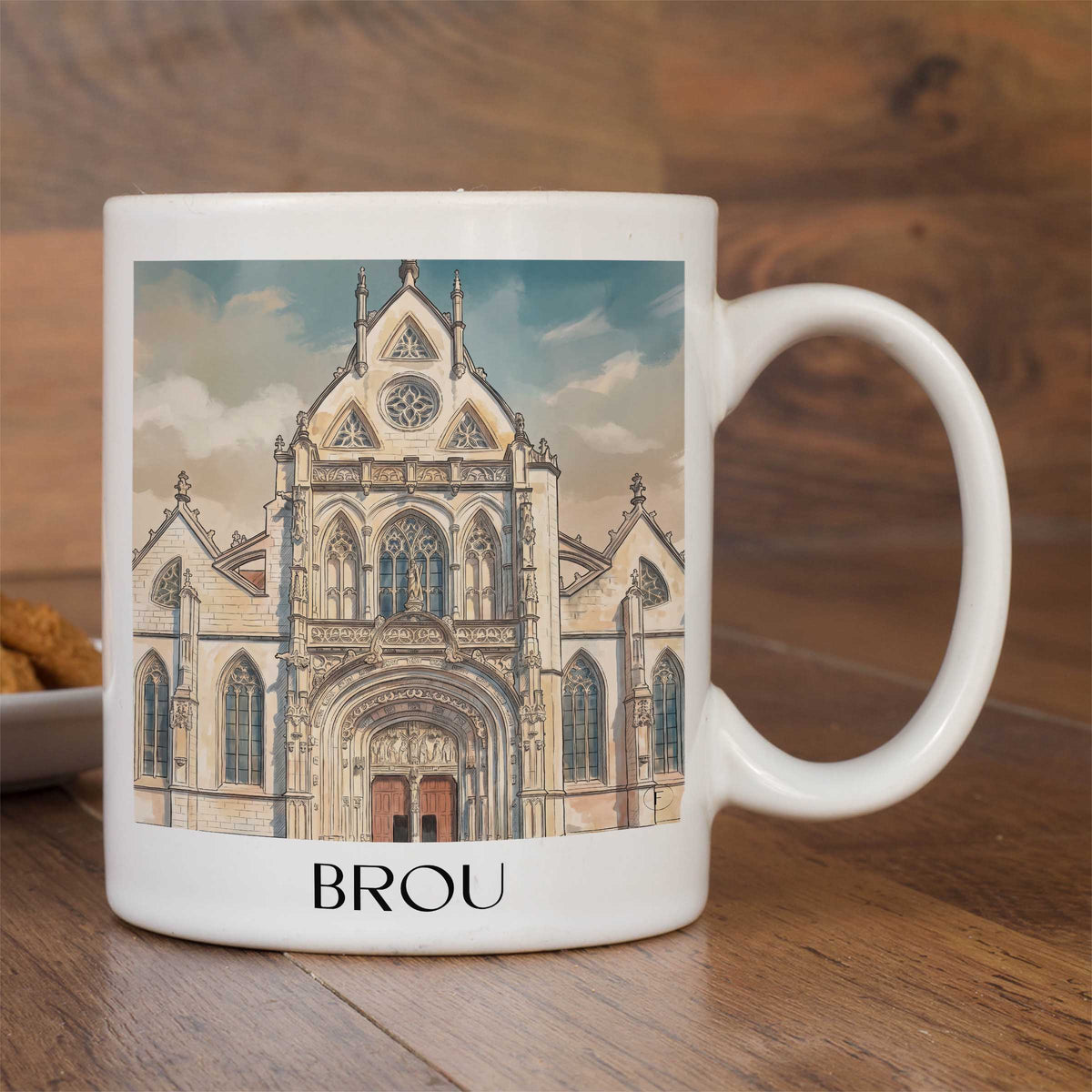 brou-eure-et-loir-frankreich-kaffeebecher-aquarell