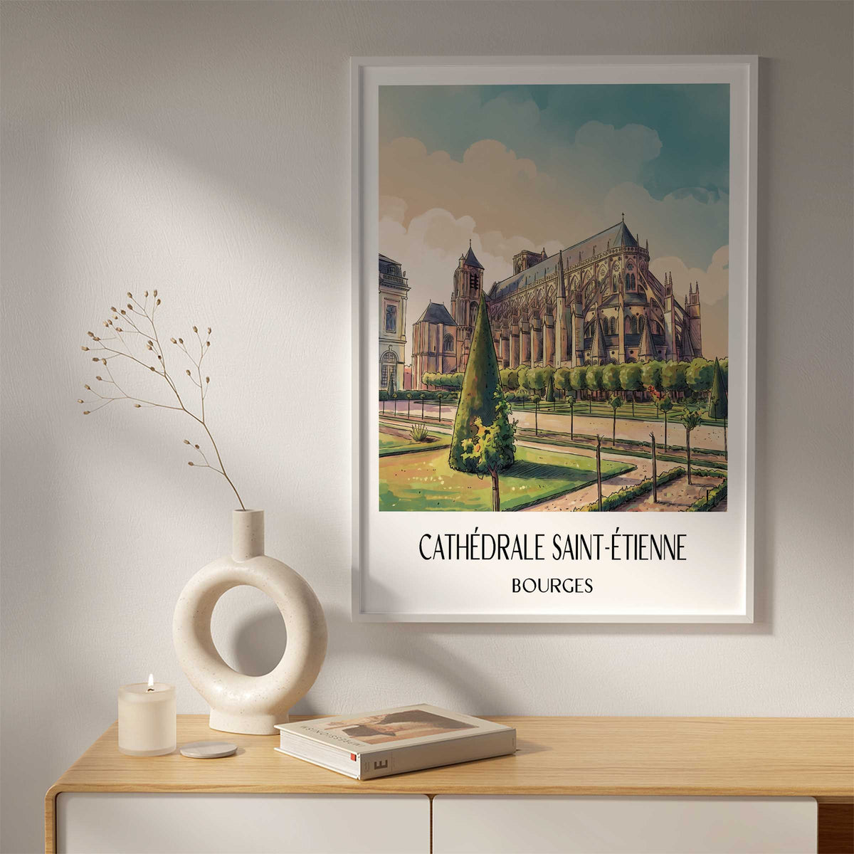 cathédrale-saint-étienne-bourges-frankreich-poster-aquarell