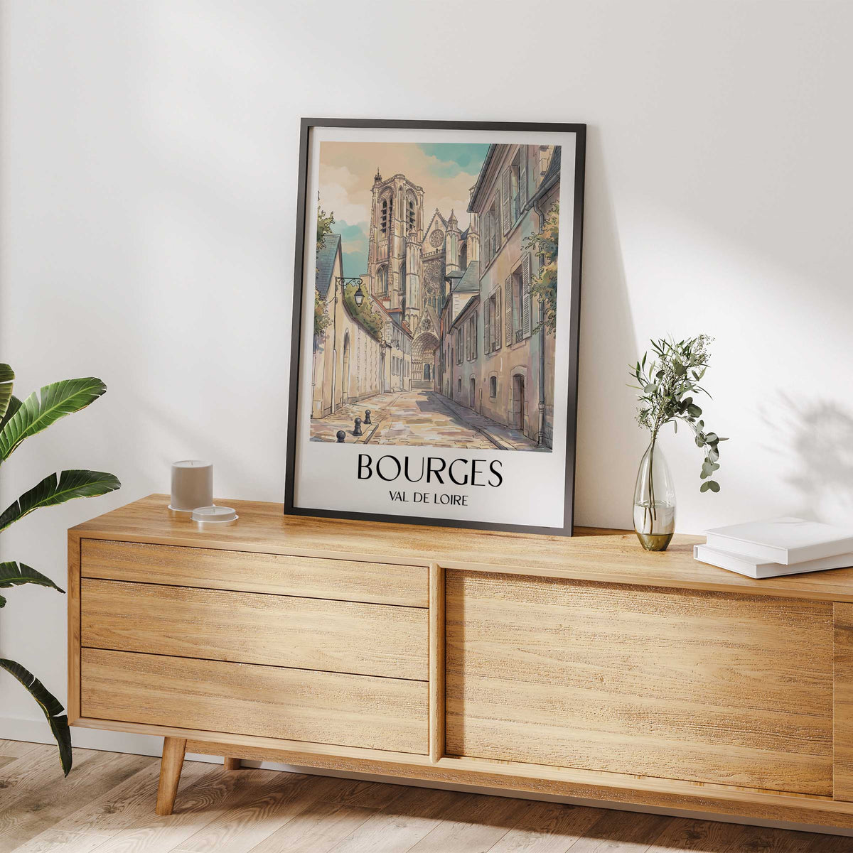 bourges-val-de-loire-frankreich-poster-aquarell