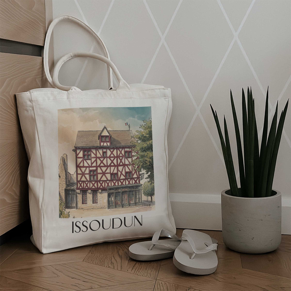 issoudun-indre-frankreich-einkaufstasche-aquarell