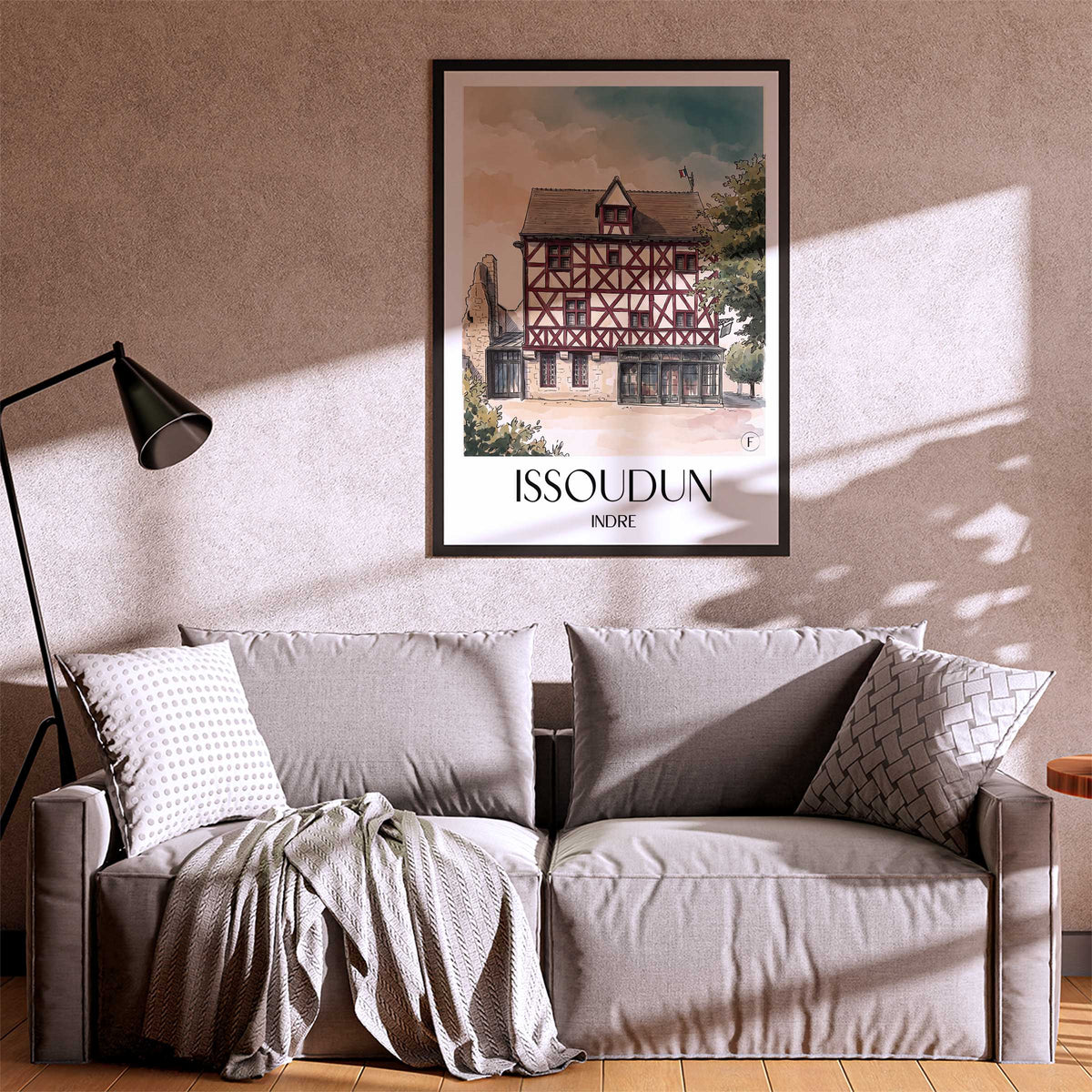issoudun-indre-frankreich-poster-aquarell