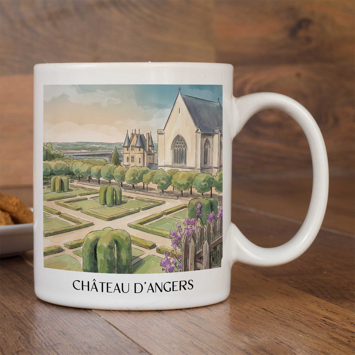 château-d'angers-val-de-loire-frankreich-kaffeebecher-aquarell