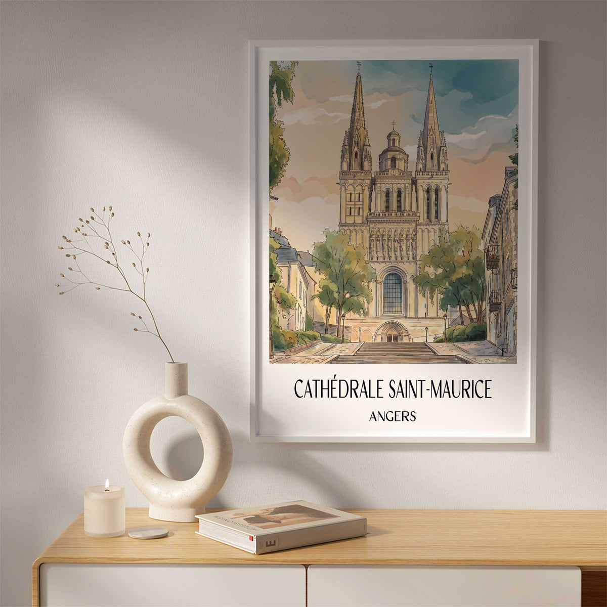 cathédrale-saint-maurice-angers-frankreich-poster-aquarell
