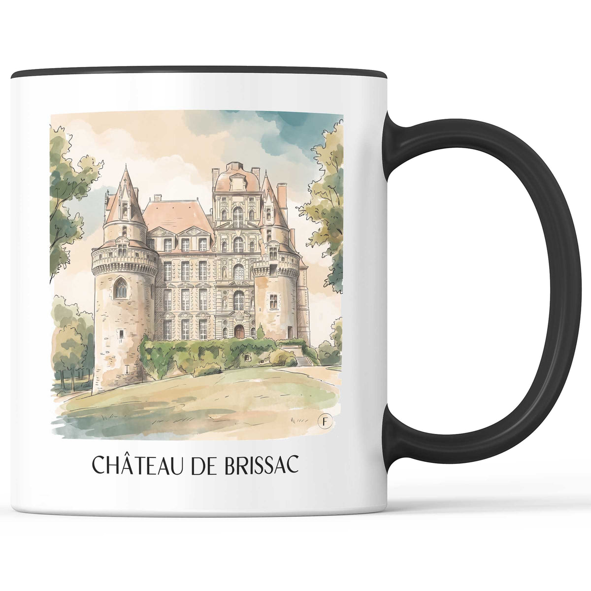 château-de-brissac-brissac-quincé-frankreich-kaffeebecher-aquarell