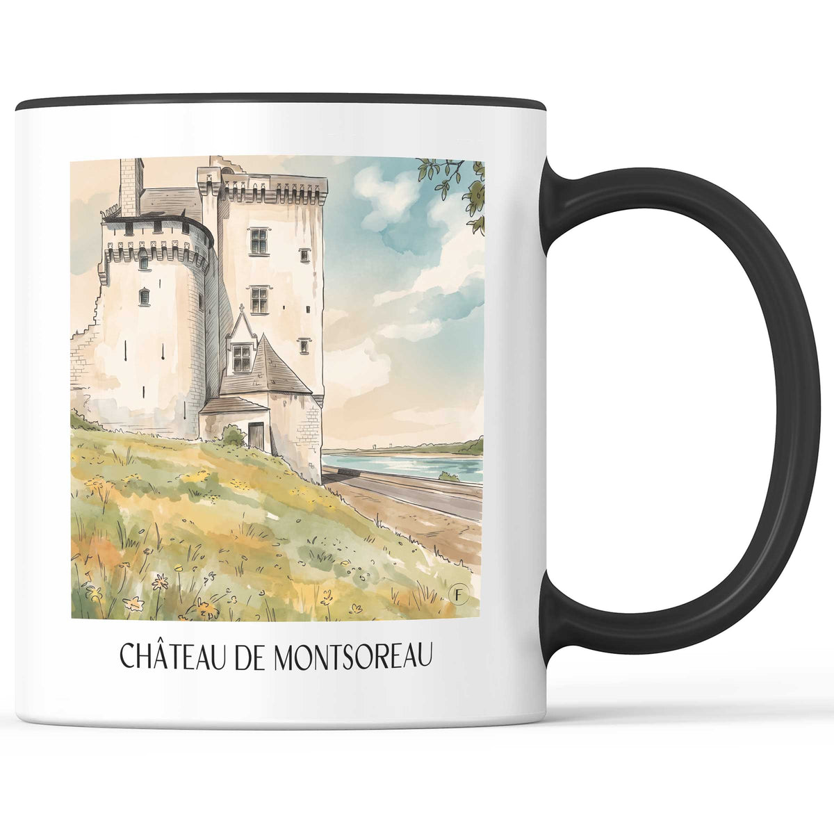 château-de-montsoreau-val-de-loire-frankreich-kaffeebecher-aquarell