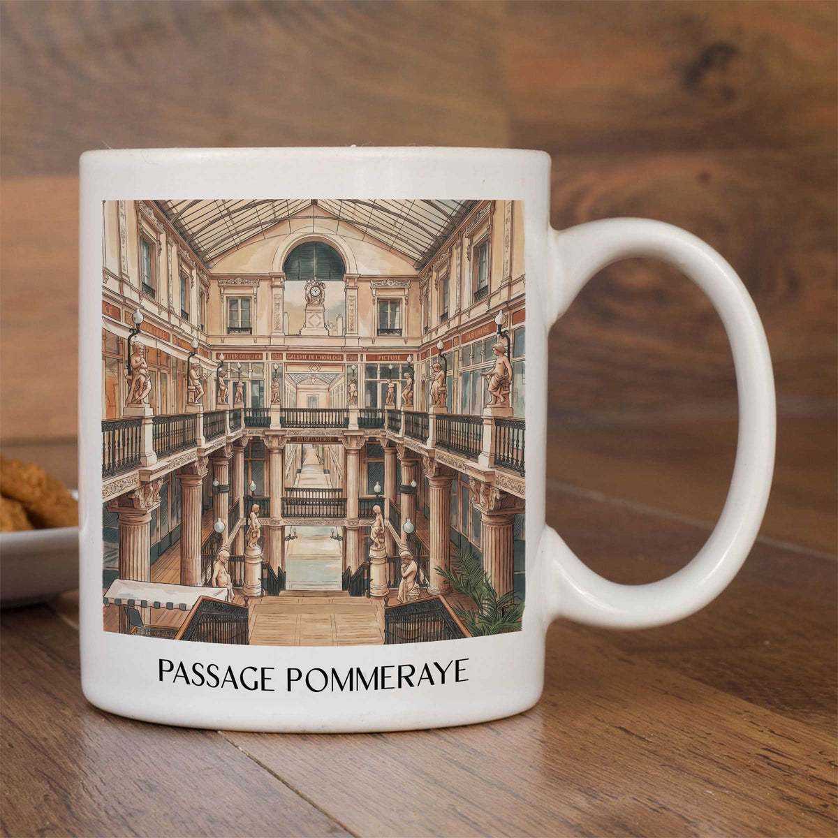 passage-pommeraye-nantes-frankreich-kaffeebecher-aquarell