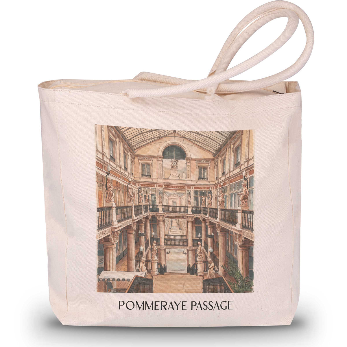 Passage Pommeraye Shopping Tasche - Nantes - Frankreich Tote Bag - Einkaufstasche im Aquarell Stil