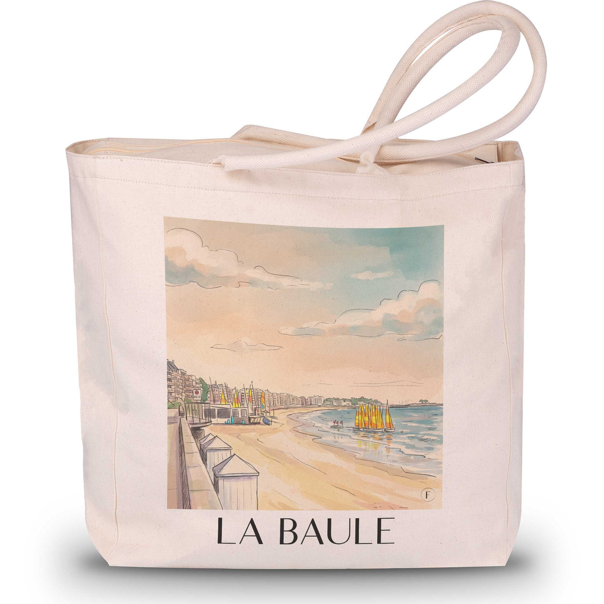 la-baule-presqu'île-guérandaise-frankreich-einkaufstasche-aquarell