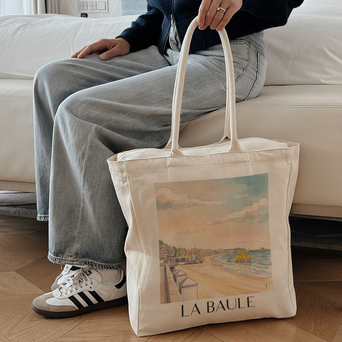 la-baule-presqu'île-guérandaise-frankreich-einkaufstasche-aquarell