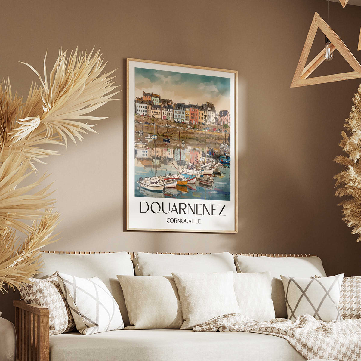 douarnenez-cornouaille-frankreich-poster-aquarell