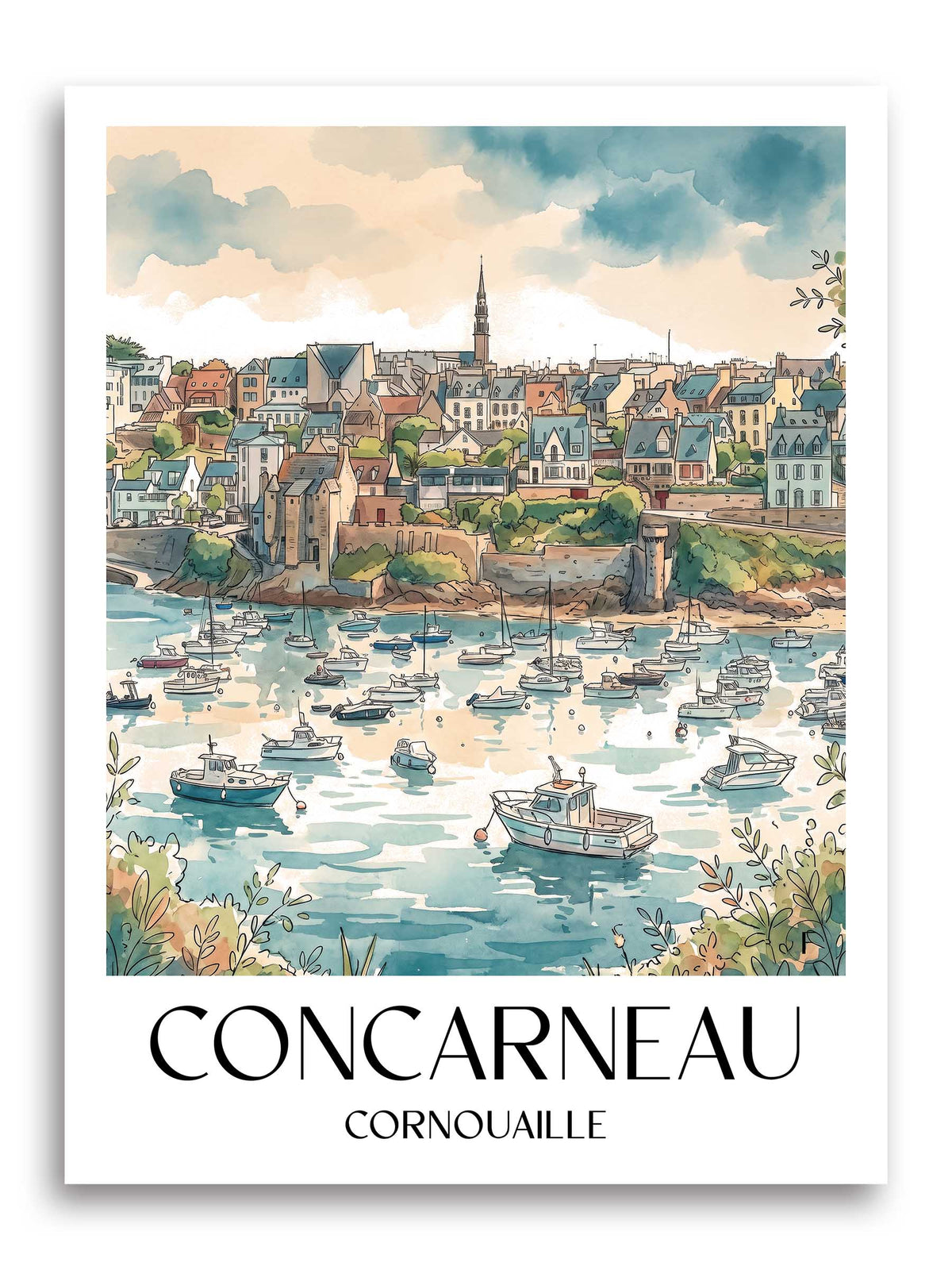 concarneau-cornouaille-frankreich-poster-aquarell