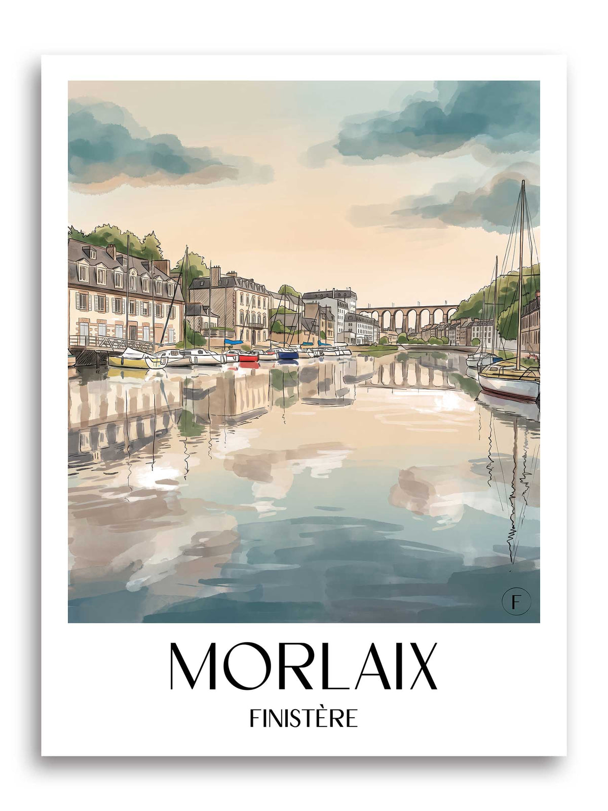 morlaix-finistère-frankreich-poster-aquarell
