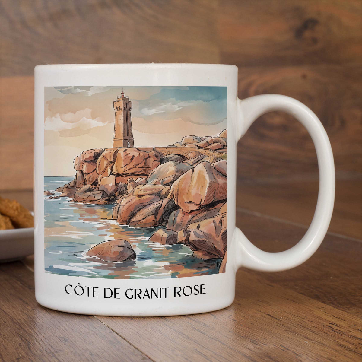côte-de-granit-rose-côtes-d'armor-frankreich-kaffeebecher-aquarell
