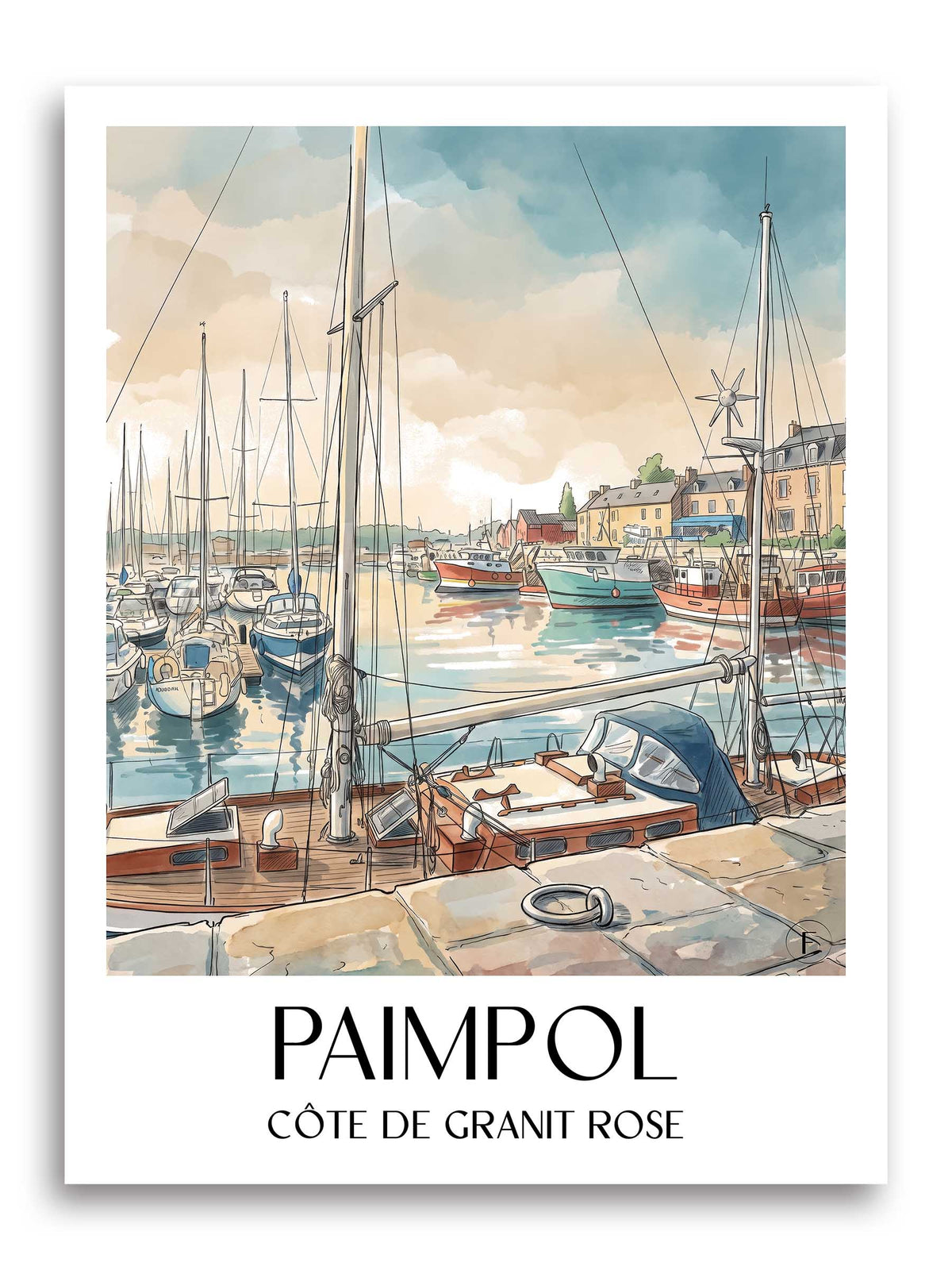 paimpol-côte-de-granit-rose-frankreich-poster-aquarell