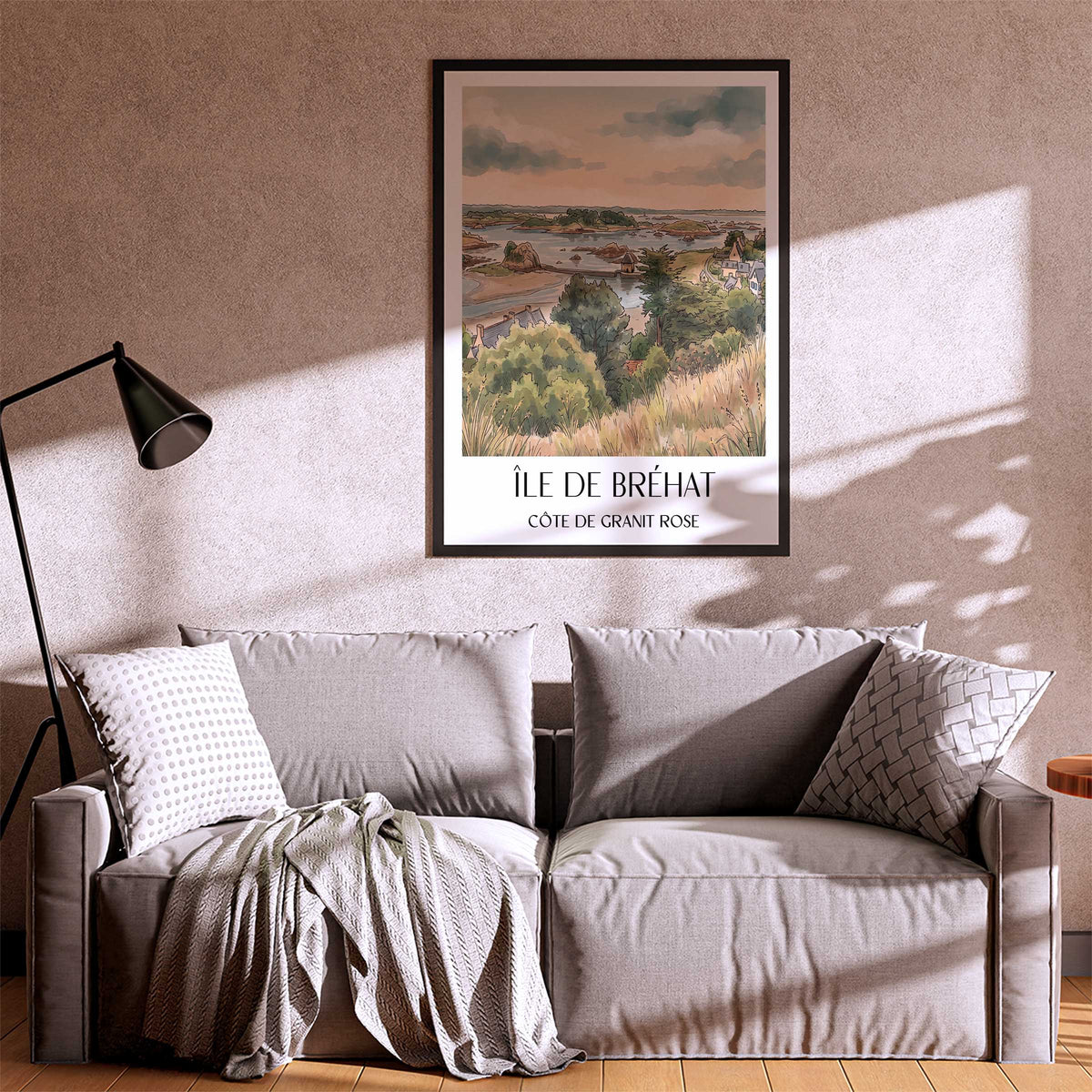 île-de-bréhat-côte-de-granit-rose-frankreich-poster-aquarell