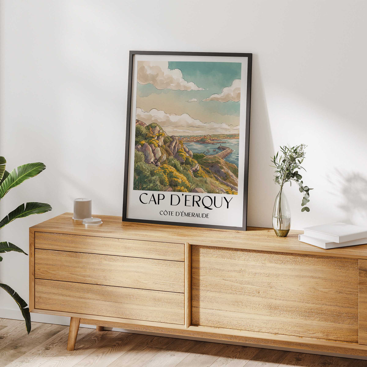 cap-d'erquy-côte-d'émeraude-frankreich-poster-aquarell