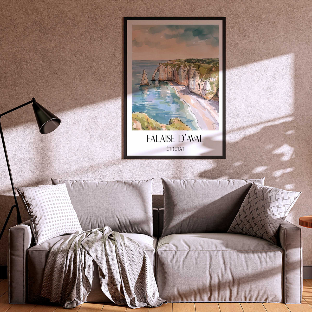 falaise-d'aval-étretat-frankreich-poster-aquarell