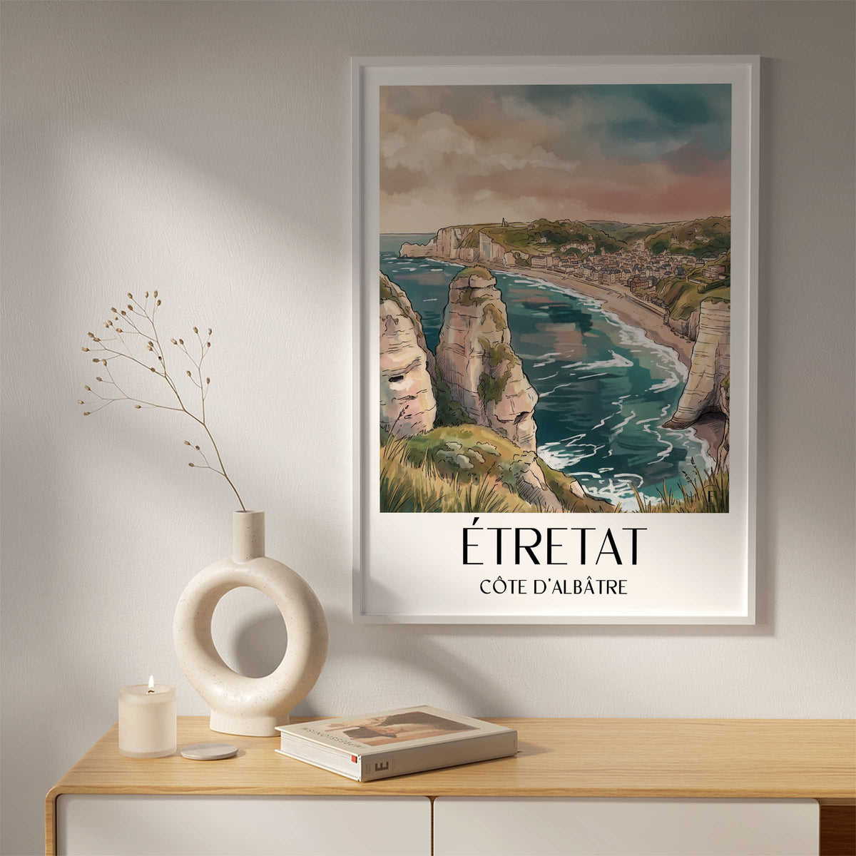 étretat-côte-d'albâtre-frankreich-poster-aquarell