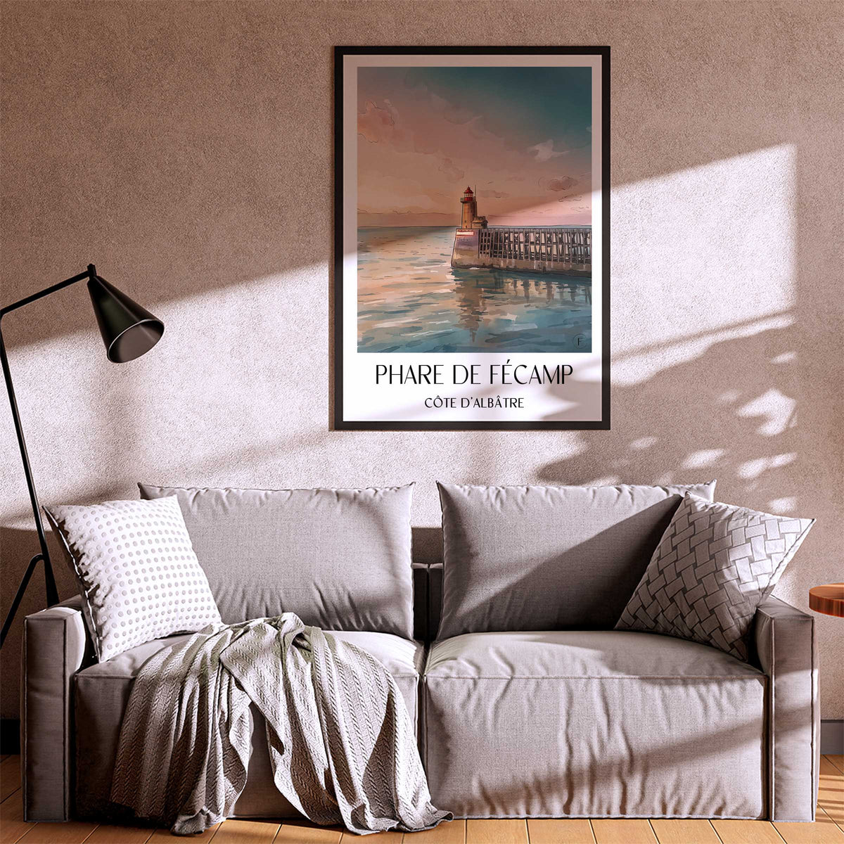 phare-de-fécamp-côte-d'albâtre-frankreich-poster-aquarell