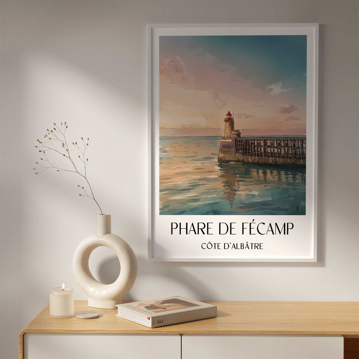 phare-de-fécamp-côte-d'albâtre-frankreich-poster-aquarell