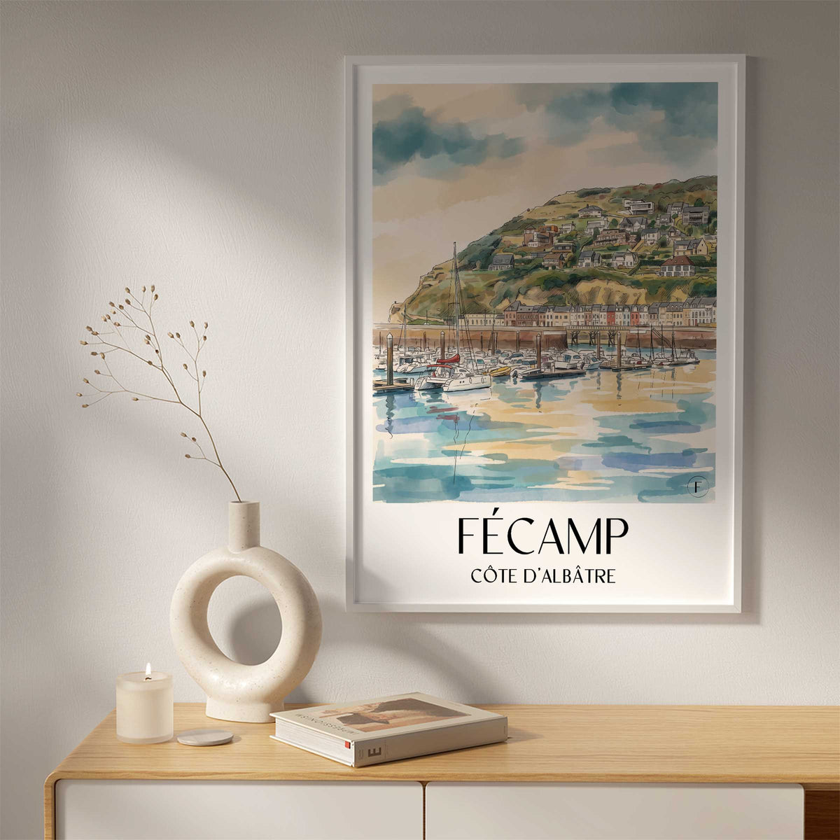 fécamp-côte-d'albâtre-frankreich-poster-aquarell