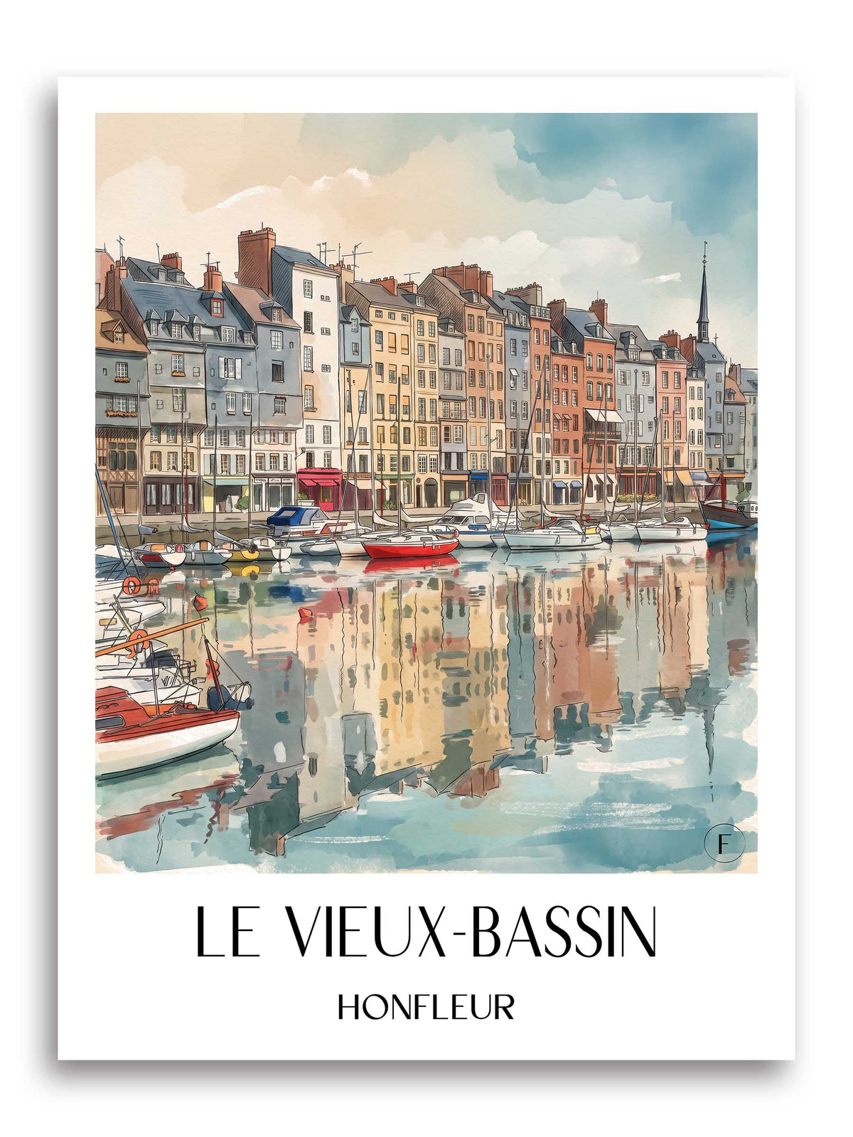 le-vieux-bassin-honfleur-frankreich-poster-aquarell