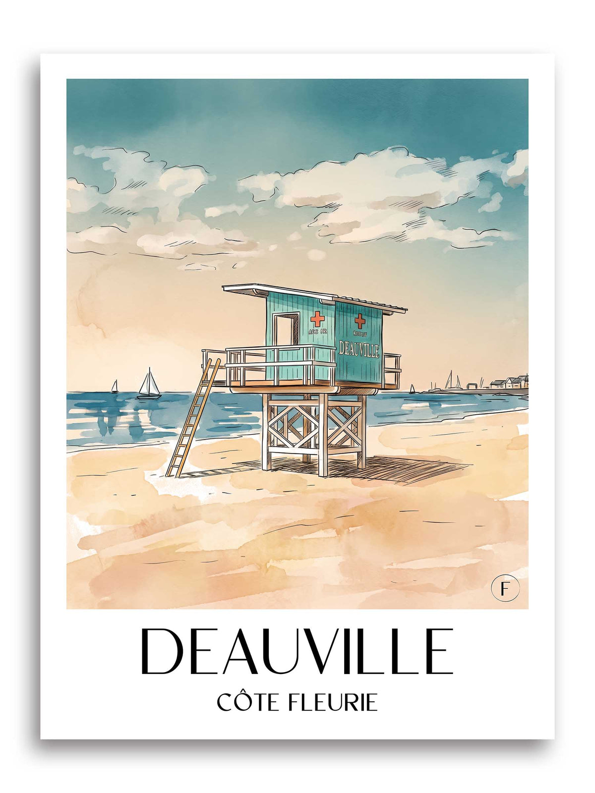 deauville-côte-fleurie-frankreich-poster-aquarell