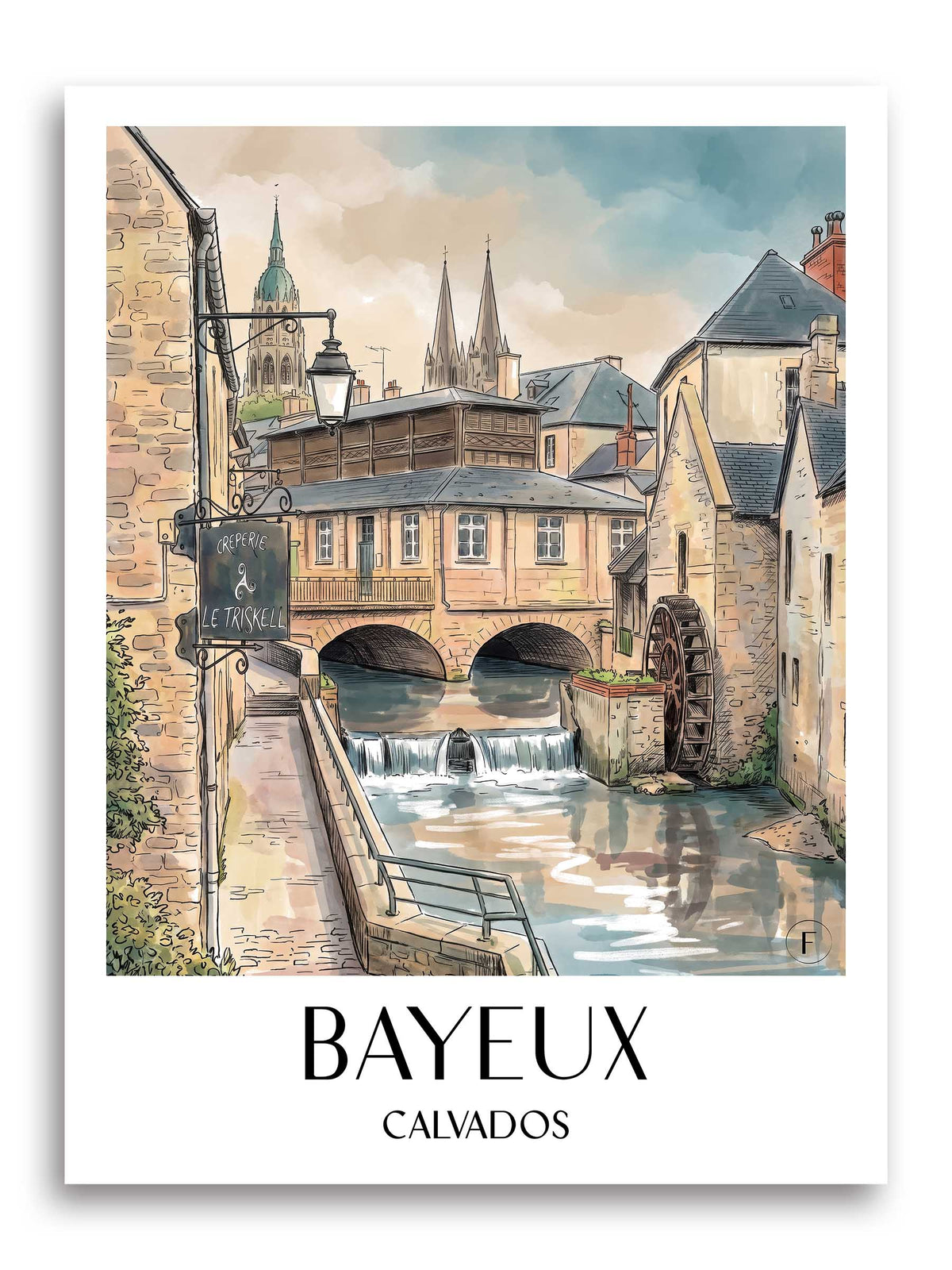 bayeux-calvados-frankreich-poster-aquarell
