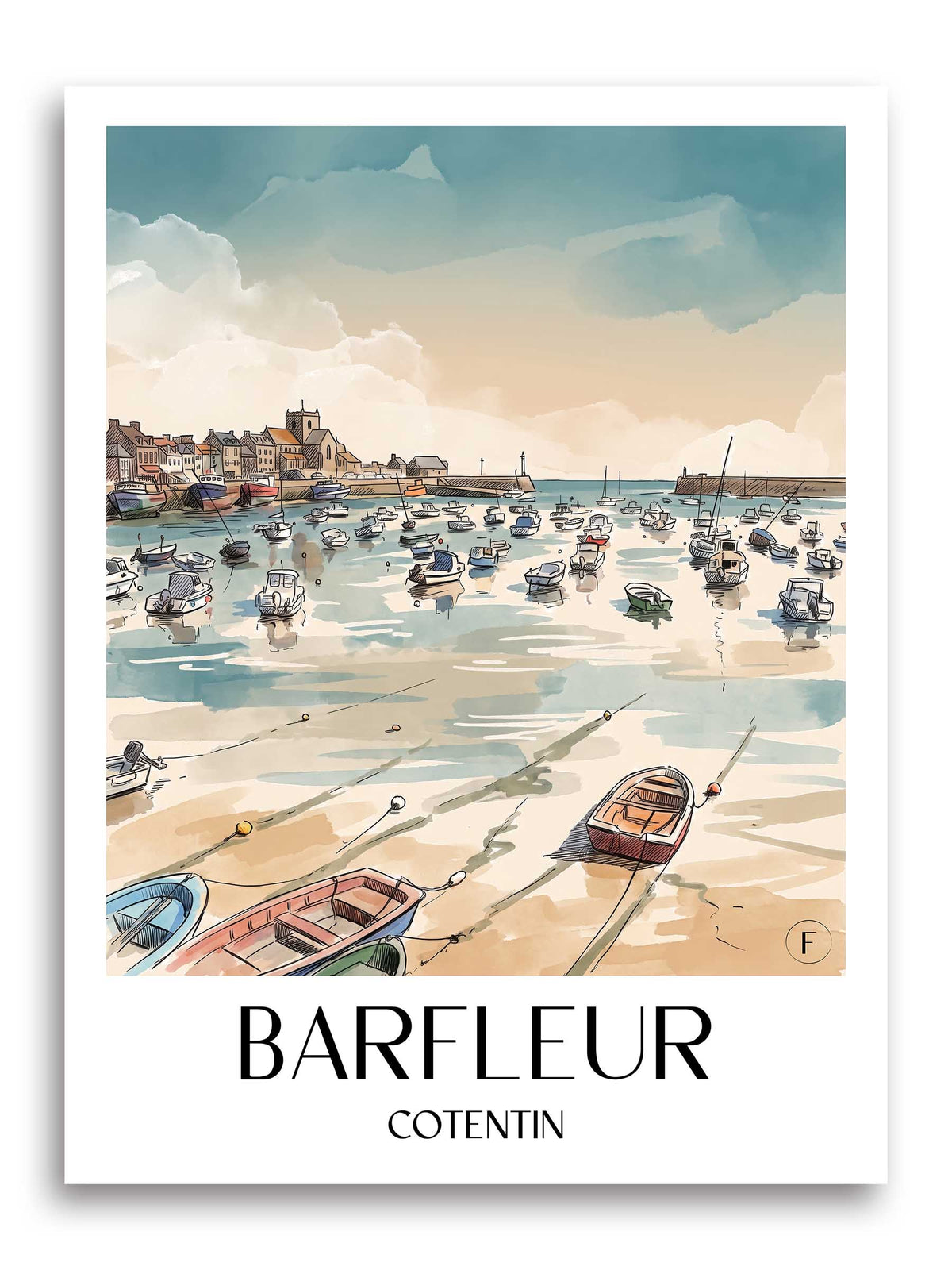 barfleur-cotentin-frankreich-poster-aquarell