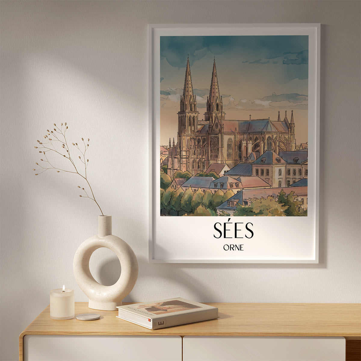 sées-orne-frankreich-poster-aquarell