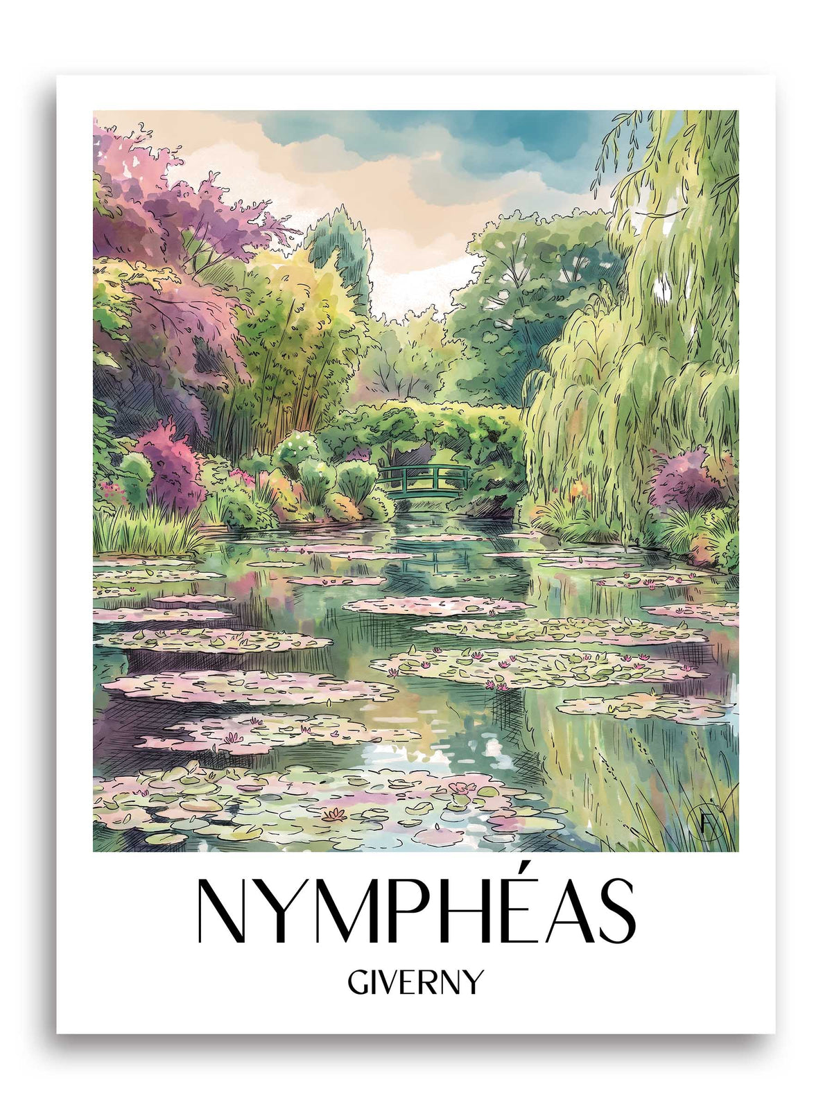 nymphéas-giverny-frankreich-poster-aquarell