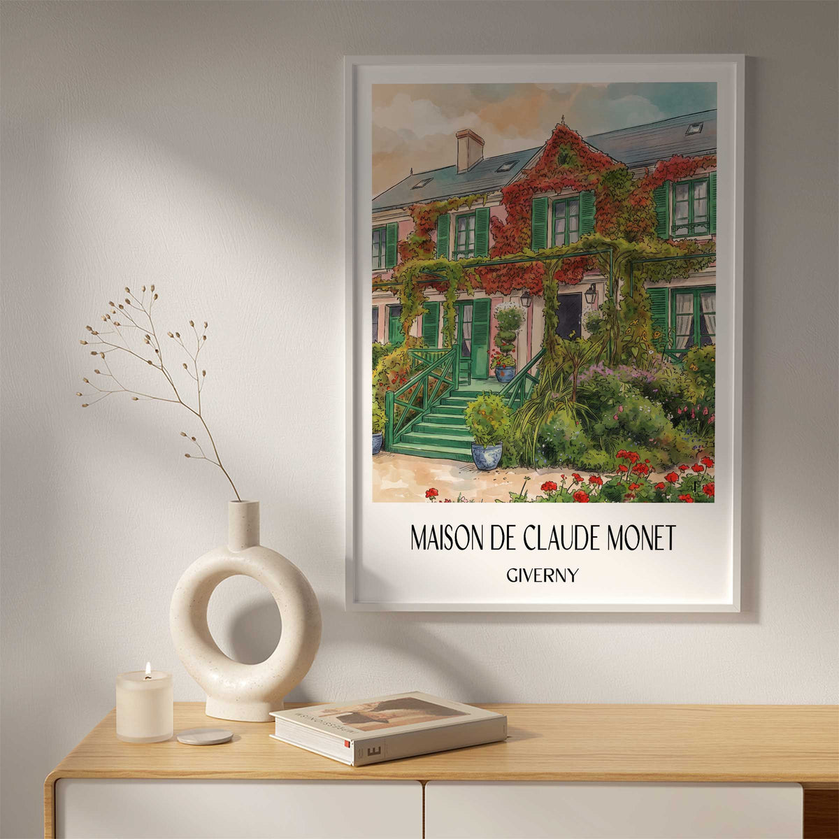 maison-de-claude-monet-giverny-frankreich-poster-aquarell