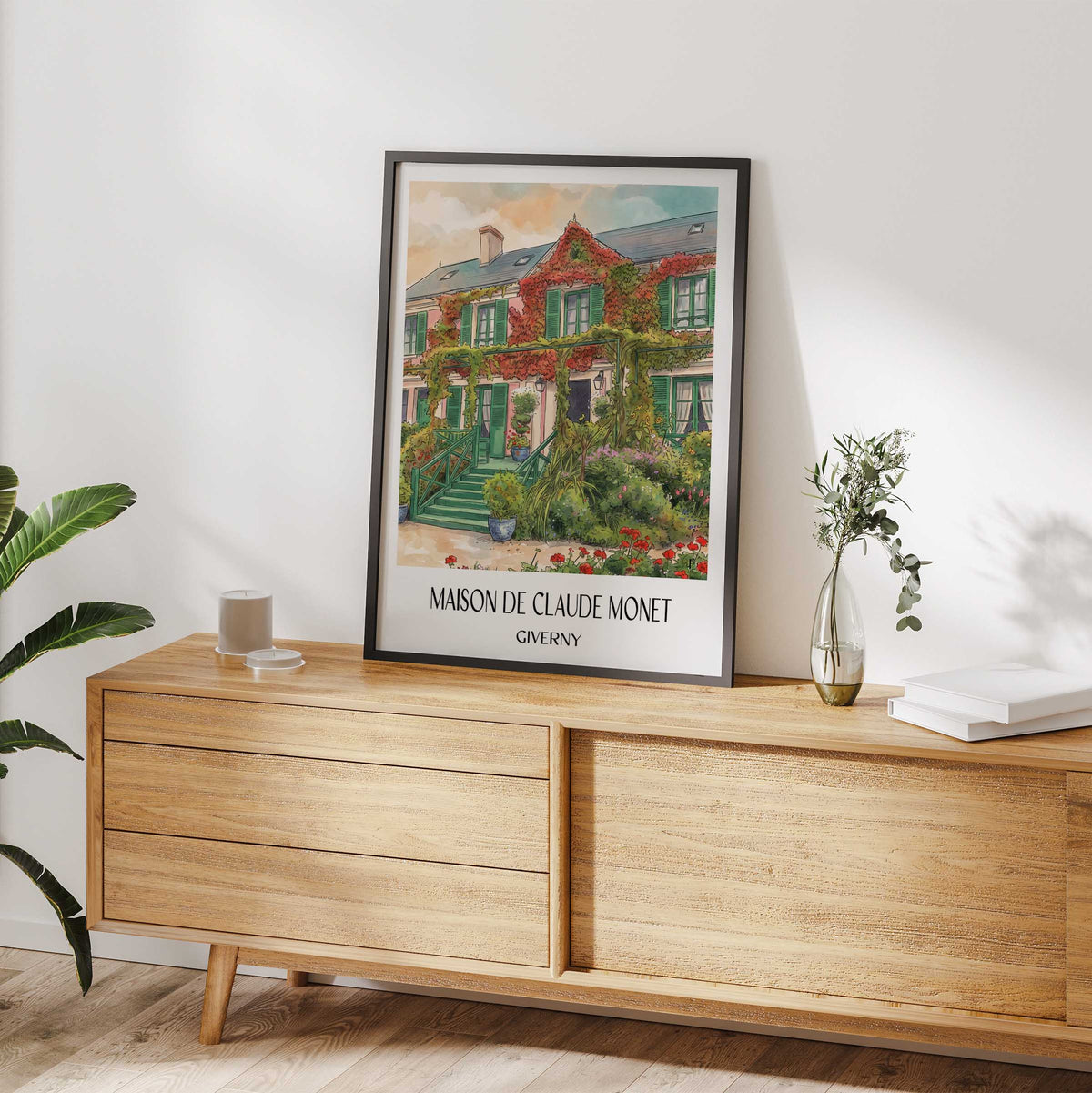 maison-de-claude-monet-giverny-frankreich-poster-aquarell