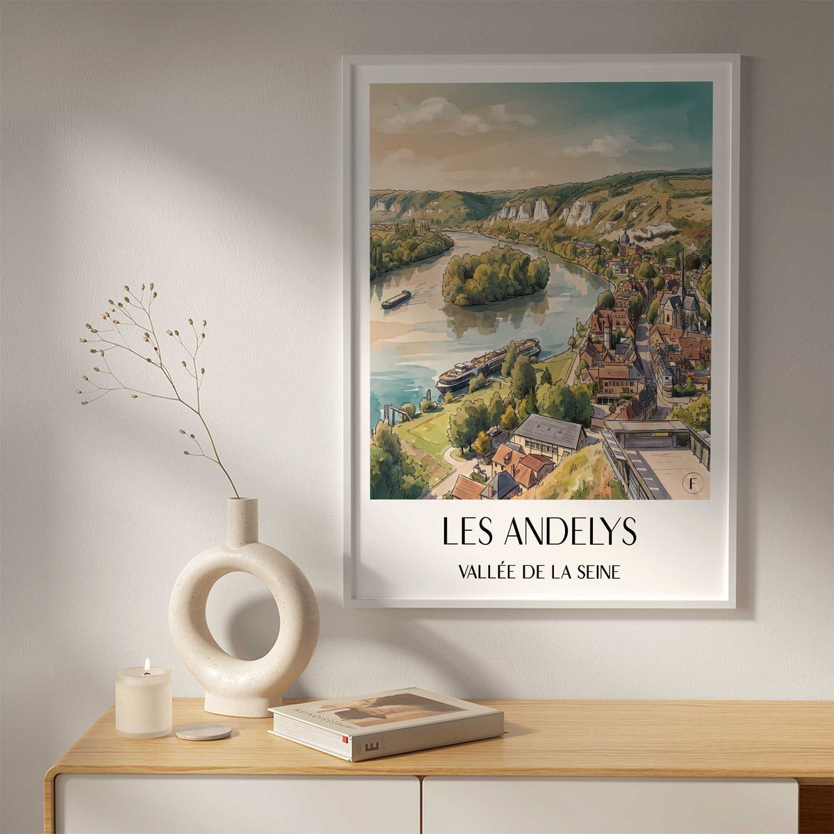 les-andelys-vallée-de-la-seine-frankreich-poster-aquarell