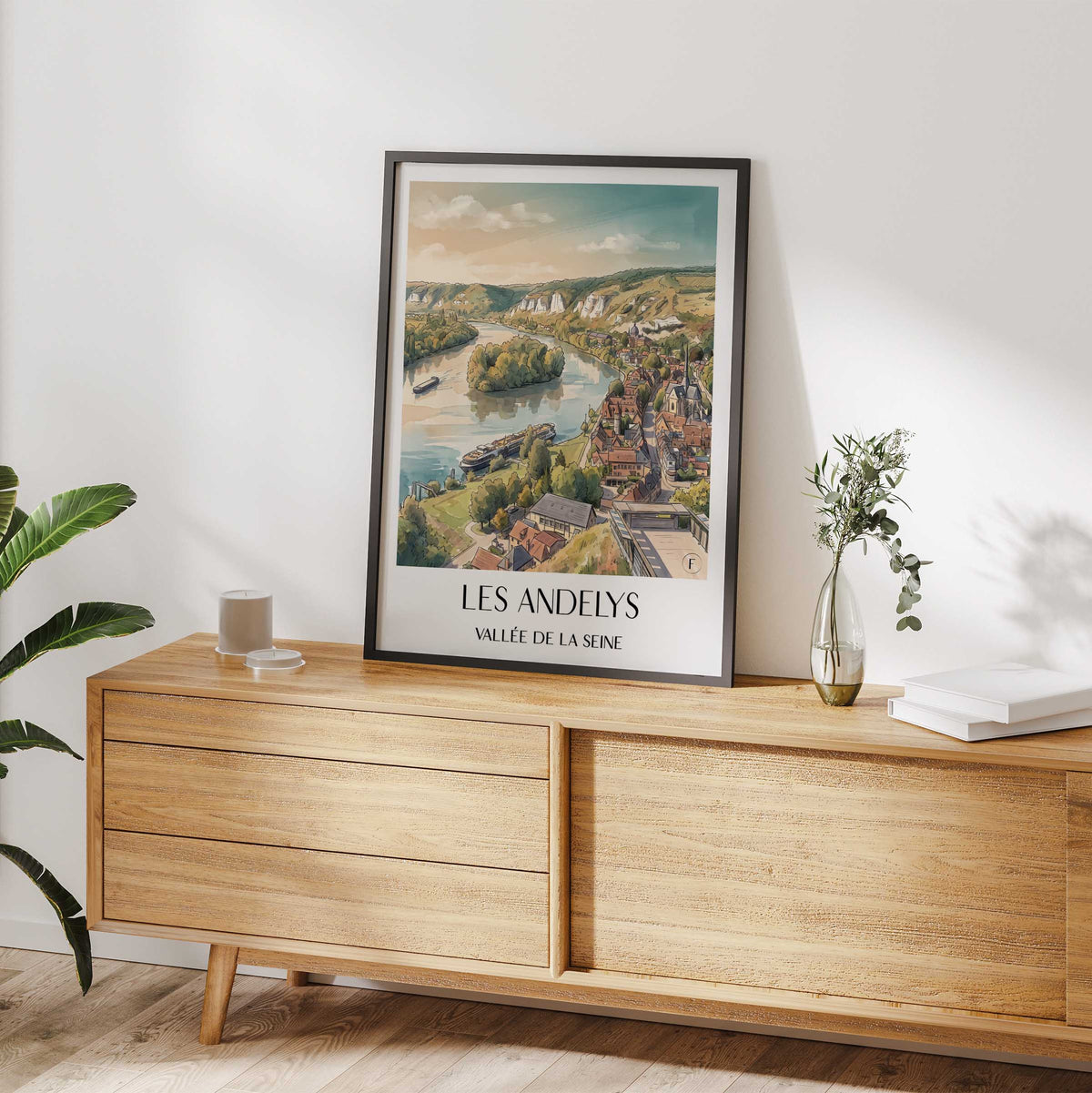 les-andelys-vallée-de-la-seine-frankreich-poster-aquarell