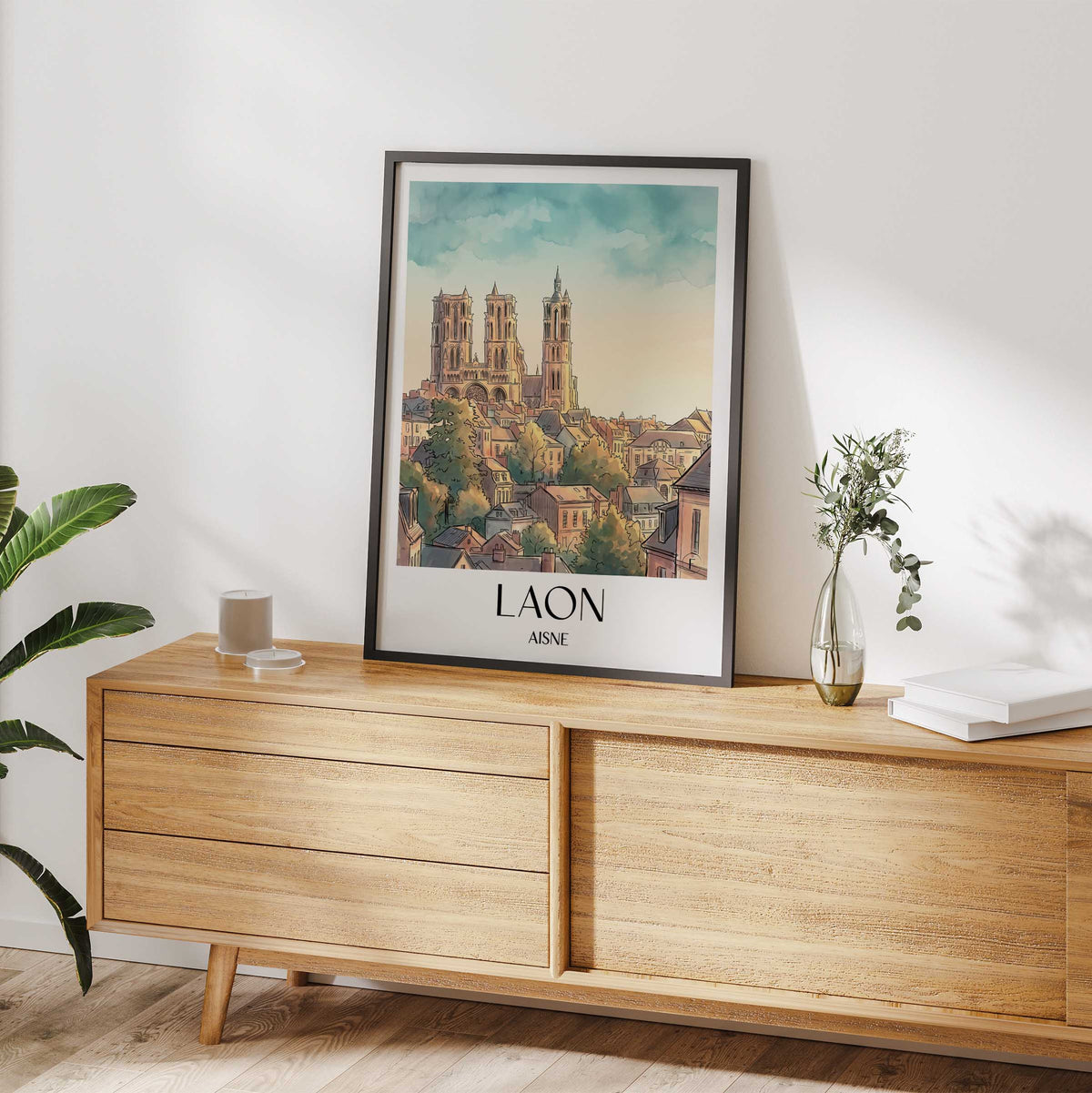 laon-aisne-frankreich-poster-aquarell