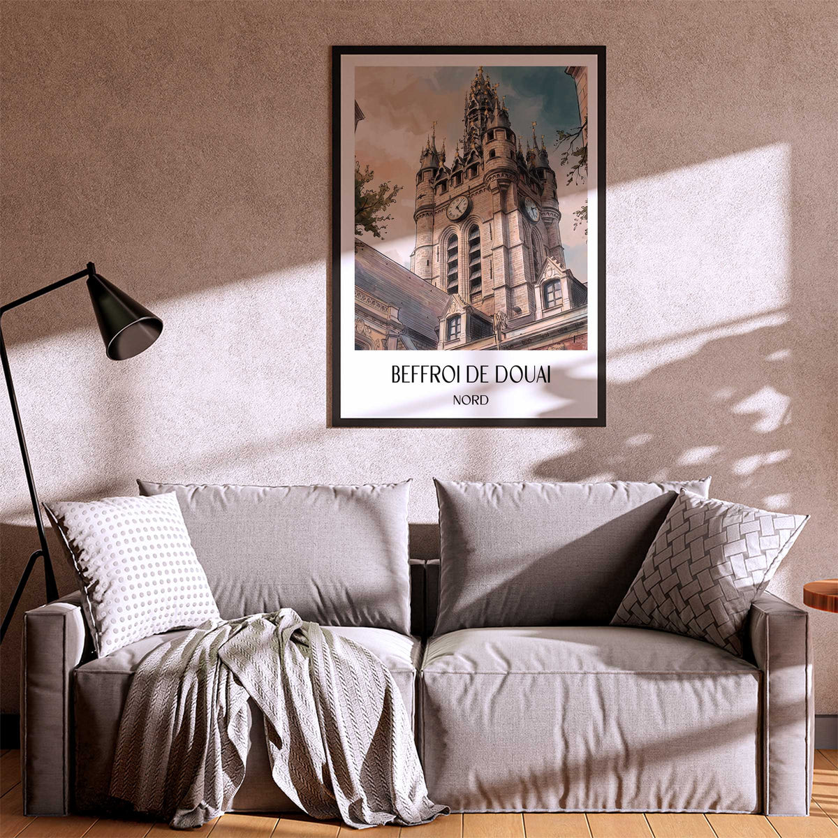beffroi-de-douai-nord-frankreich-poster-aquarell