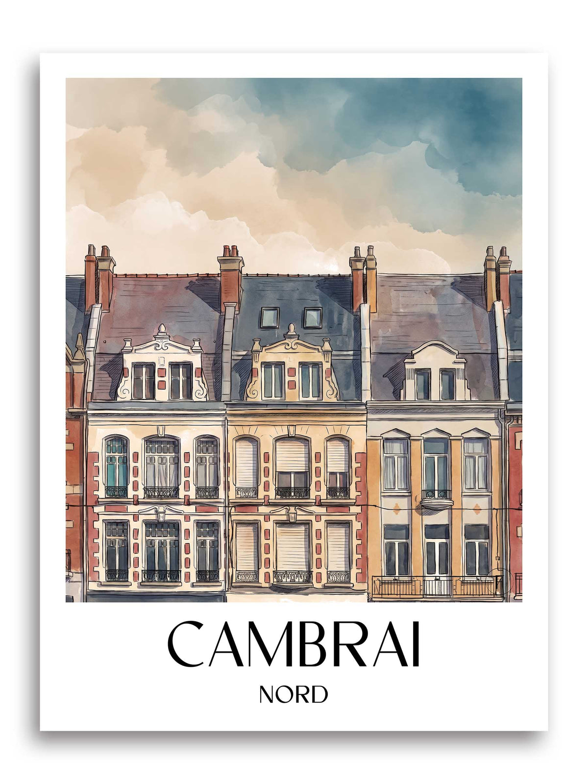cambrai-nord-frankreich-poster-aquarell