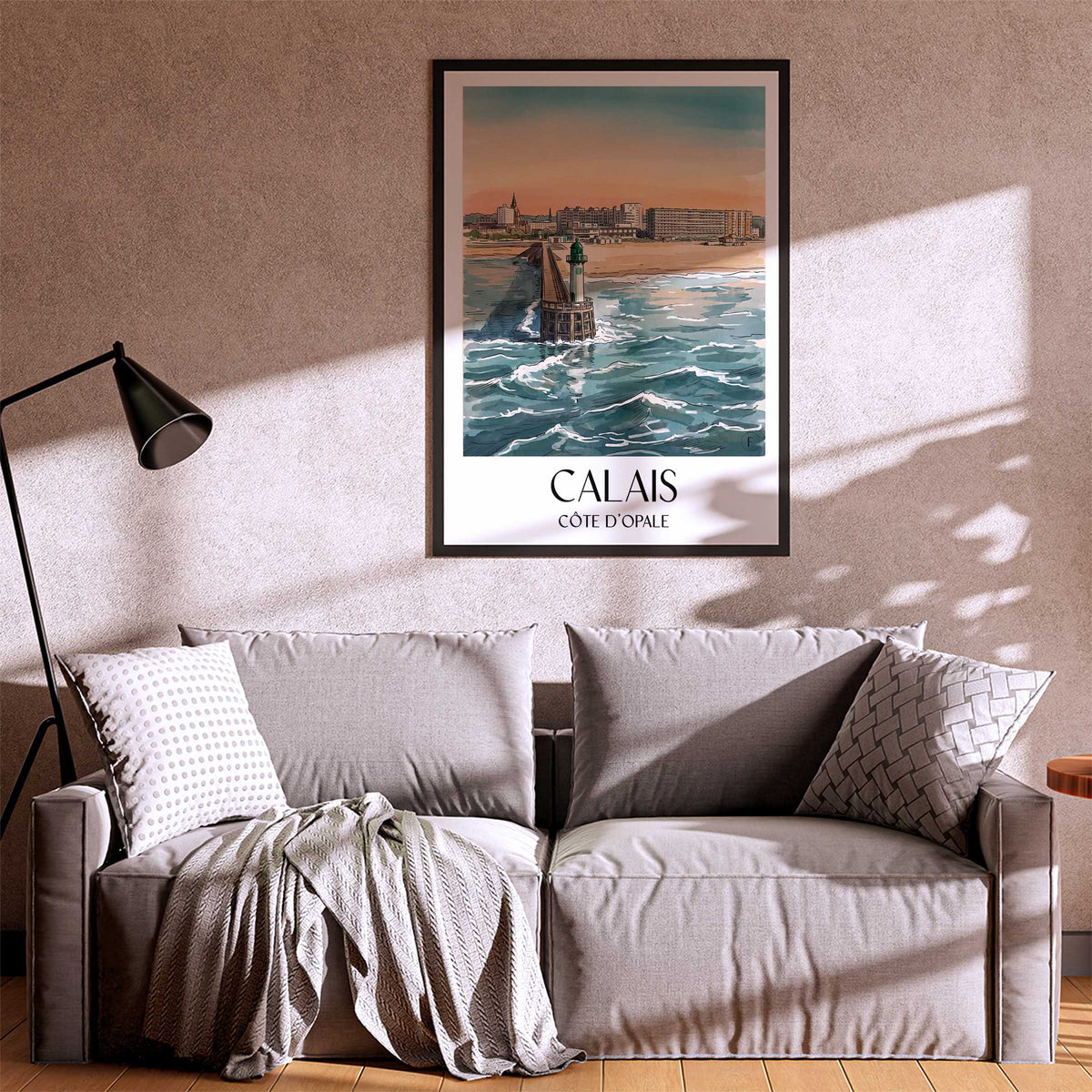 calais-côte-d'opale-frankreich-poster-aquarell