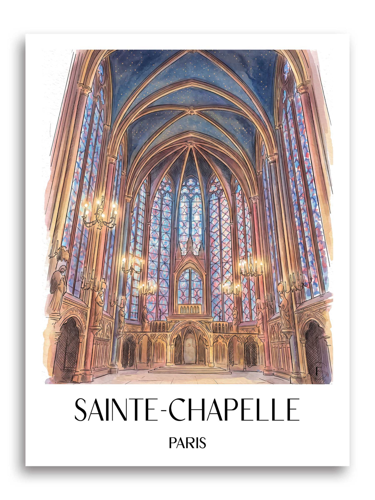 sainte-chapelle-paris-frankreich-poster-aquarell