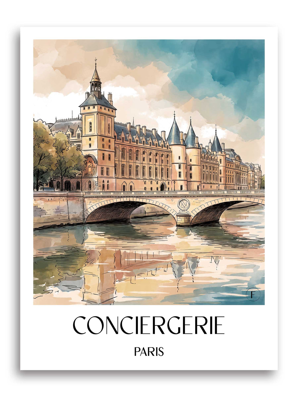 conciergerie-paris-frankreich-poster-aquarell